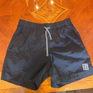 Nike Men's Black Swim Trunks with Logo